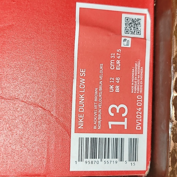 Nike Dunk Low. Velvet Brown. Worn twice. With OG BOX. Men's size 13. - Picture 8 of 16